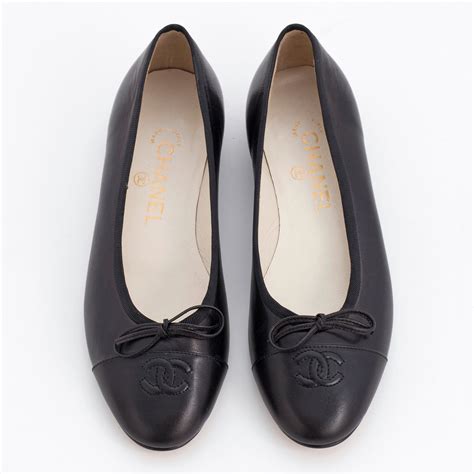 chanel black ballet flats price|chanel denim ballet flats.